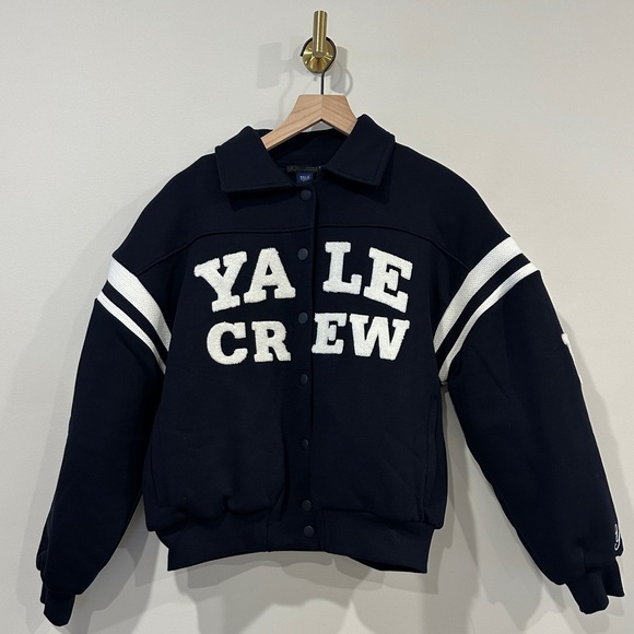 🔥🔥🔥 Navy Blue YALE University Bomber Yale Crew “74”Jacket Size S🔥🔥🔥 - Picture 11 of 11